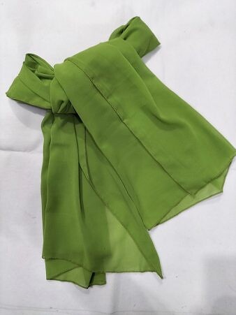 Plain Chiffon Scarf - Green