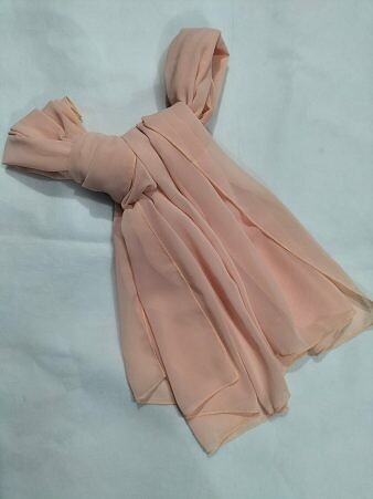 Plain Chiffon Scarf - Light Peach