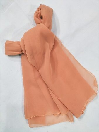 Plain Chiffon Scarf - Peach Plain Chiffon Scarf - Peach