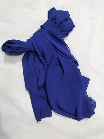 Plain Chiffon Scarf - Royal Blue