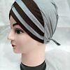 Criss Cross Multi Color Tie Back Bonnet – Grey and Brown Criss Cross Multi Color Tie Back Bonnet – Grey and Brown