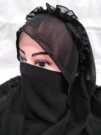 Crown Ready to Wear Niqab - Black