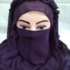 crown ready to wear niqab eggplant