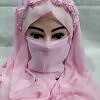 Crown Ready to Wear Niqab - Pink Crown Ready to Wear Niqab - Pink