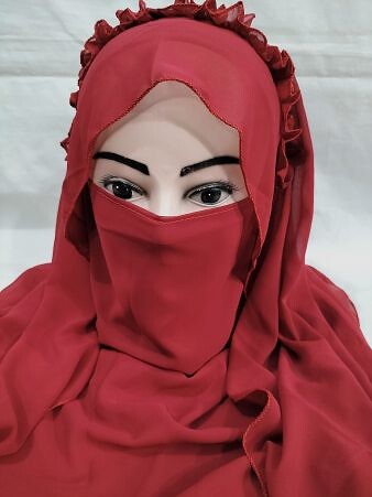 Crown Ready to Wear Niqab - Rust Orange Crown Ready to Wear Niqab - Rust Orange