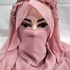 crown ready to wear niqab tea pink