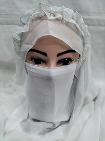 Crown Ready to Wear Niqab - White Crown Ready to Wear Niqab - White