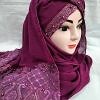 Embroidered Ready to Wear Hijab - Magenta Embroidered Ready to Wear Hijab - Magenta