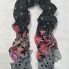 Floral Lawn Scarf - Black