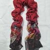 Floral Lawn Scarf - Red