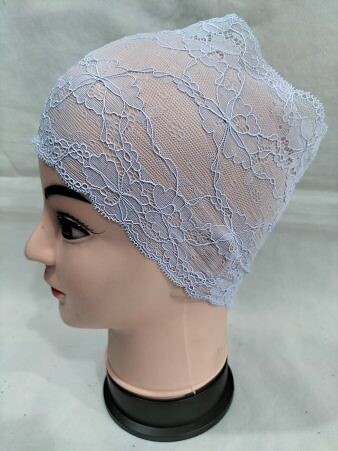 Lace Hijab Band - Baby Blue Lace Hijab Band - Baby Blue