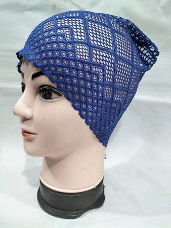 Lace Hijab Band - Blue