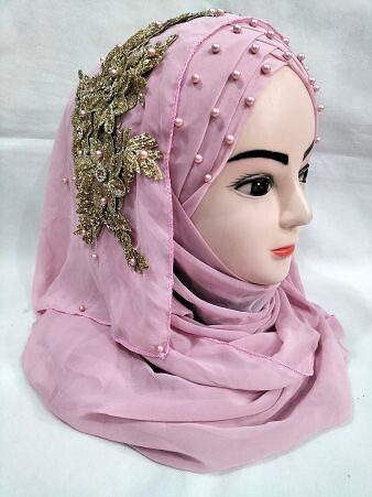 Pearl Ready to Wear with Golden Bunch - Dirty Pink