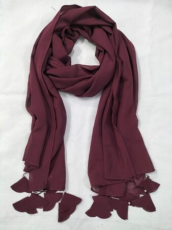 Plain Chiffon Tassels - Maroon Plain Chiffon Tassels - Maroon