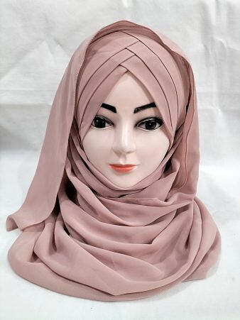 Plain Criss Cross Ready To Wear - Dirty Brown