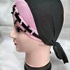 Criss Cross Tie Back Bonnet with Pearls - Pink Criss Cross Tie Back Bonnet with Pearls - Pink