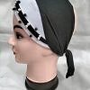 Criss Cross Tie Back Bonnet with Pearls - White Criss Cross Tie Back Bonnet with Pearls - White