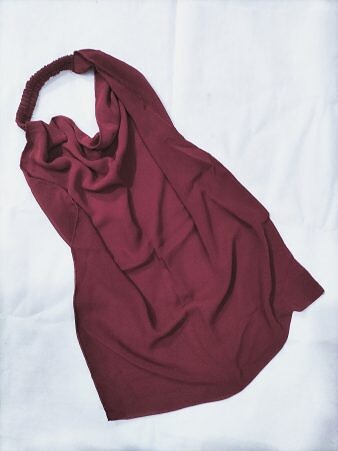 Elastic Half Niqab - Maroon