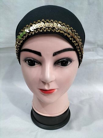 Fancy Cap with Sitare - Black 2 Fancy Cap with Sitare - Black 2