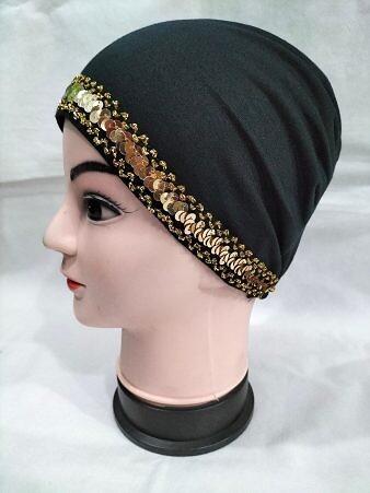 Fancy Cap with Sitare - Black 2 Fancy Cap with Sitare - Black 2