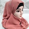 Fancy Two Loops Chiffon Instant Hijab - Mauve