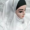 Fancy Two Loops Chiffon Instant Hijab - White Fancy Two Loops Chiffon Instant Hijab - White