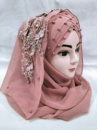 Pearl Ready to Wear with Matching Bunch - Dirty Pink