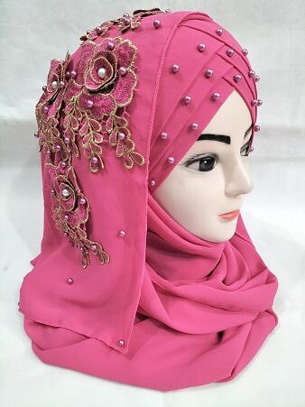 Pearl Ready to Wear with Matching Bunch - Pink