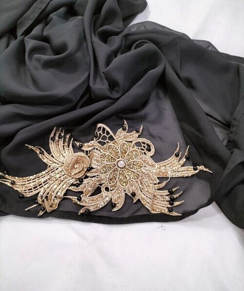 plain black scarf bunch 4