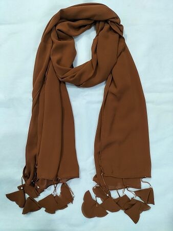 Plain Chiffon Tassels - Caramel Brown Plain Chiffon Tassels - Caramel Brown