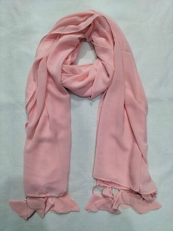 Plain Chiffon Tassels - Tea Pink