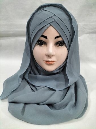 Plain Criss Cross Ready To Wear - Grey