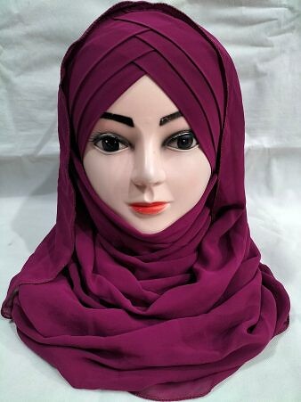 Plain Criss Cross Ready To Wear - Magenta Plain Criss Cross Ready To Wear - Magenta