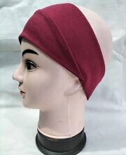 Cotton Jersey Bandana Head Band - Maroon