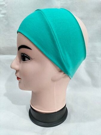 Imported Cotton Jersey Bandana Head Band - Turquoise Imported Cotton Jersey Bandana Head Band - Turquoise