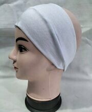 Cotton Jersey Bandana Head Band - White