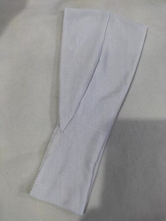 Cotton Jersey Bandana Head Band - White