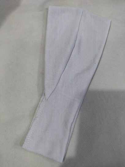 Cotton Jersey Bandana Head Band - White