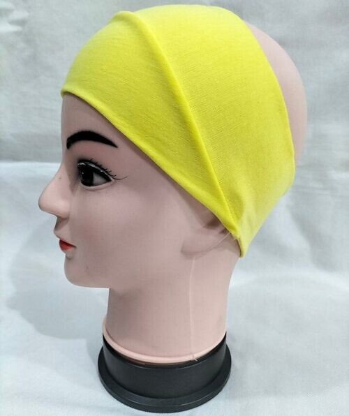 cotton jersey bandana head band yellow