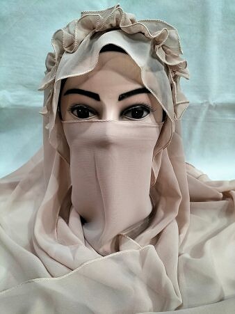 Crown Ready to Wear Niqab - Nude Brown