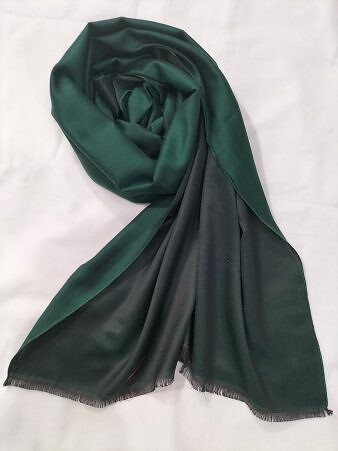 Double Shaded Viscose Scarf - Bottle Green
