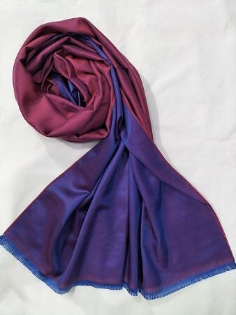 Double Shaded Viscose Scarf - Dark Purple