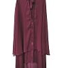 Zipper Hijab With Niqab - Burgundy