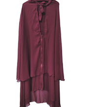 zipper hijab with niqab burgundy