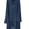 Zipper Hijab With Niqab - Aegean Blue Zipper Hijab With Niqab - Aegean Blue