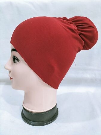 Bun Back Underscarf - Cherry Red