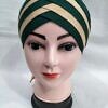 criss cross multi color tie back bonnet green and fawn