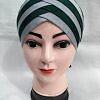 Criss Cross Multi Color Tie Back Bonnet – Grey and Green Criss Cross Multi Color Tie Back Bonnet – Grey and Green