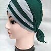 Criss Cross Multi Color Tie Back Bonnet – Grey and Green Criss Cross Multi Color Tie Back Bonnet – Grey and Green