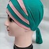 Criss Cross Multi Color Tie Back Bonnet – Tea Pink and Green